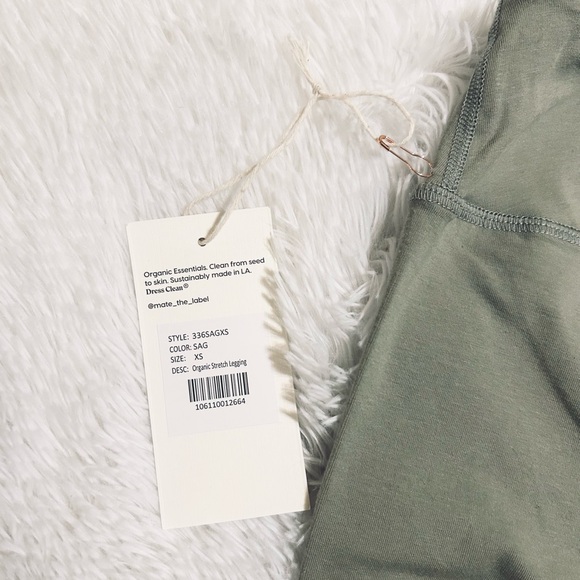 MATE The Label Organic Stretch Midi Leggings - Sage - Picture 11 of 13